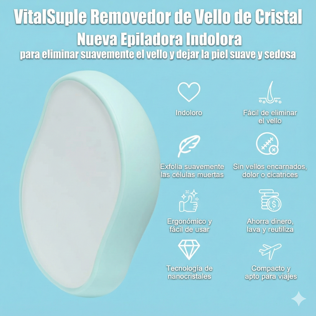 GlassDepil – Depiladora de Cristal para una Piel Suave y Sin Irritación
